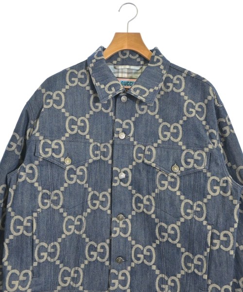 GUCCI（グッチ）デニムジャケット 紺 サイズ:50(XL位) メンズ/2200641715020