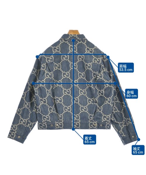 GUCCI（グッチ）デニムジャケット 紺 サイズ:50(XL位) メンズ/2200641715020