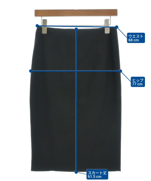 GUCCI（グッチ）ひざ丈スカート 黒 サイズ:38(S位) レディース/2200631774013