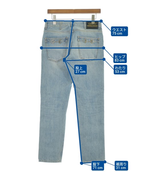 GUCCI（グッチ）デニムパンツ 青 サイズ:29(S位) メンズ/2200643857087