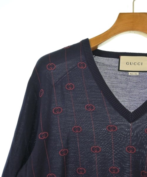 GUCCI（グッチ）カーディガン 紺 サイズ:1(S位) メンズ/2200643921115