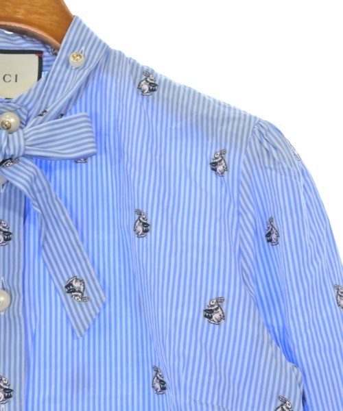 GUCCI（グッチ）シャツワンピース 青 サイズ:38(S位) レディース/2200643507142