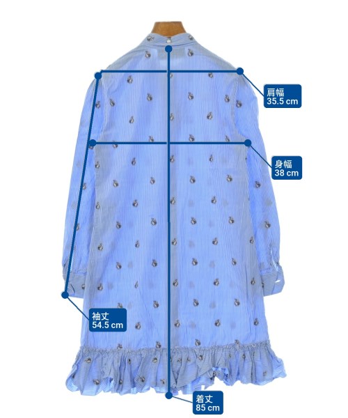 GUCCI（グッチ）シャツワンピース 青 サイズ:38(S位) レディース/2200643507142