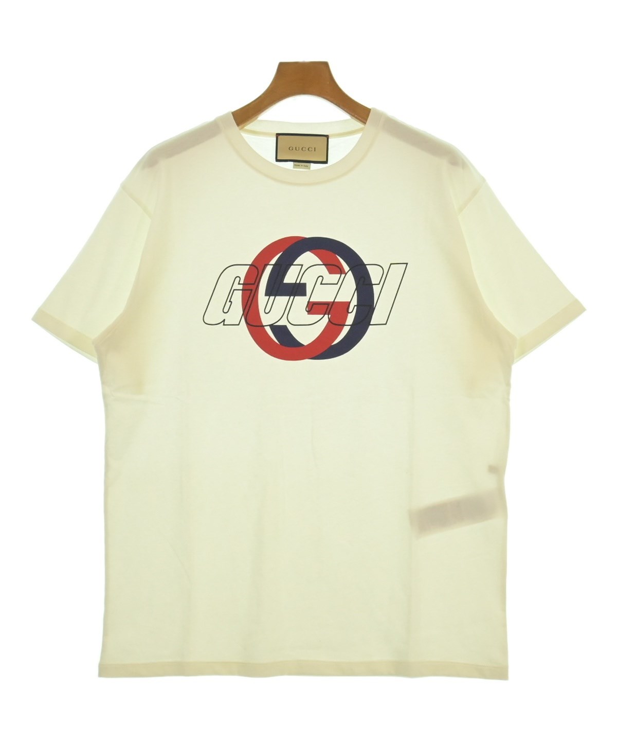 GUCCI グッチ Tシャツ・カットソー 白 S 4103625Y0094 Printed cotton jersey T-shirt in navy | GUCCI® US