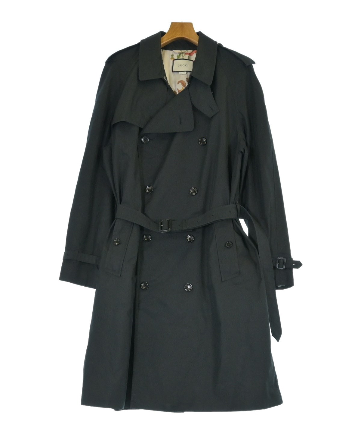 GUCCI（グッチ）トレンチコート 黒 サイズ:54(XXL位) メンズ