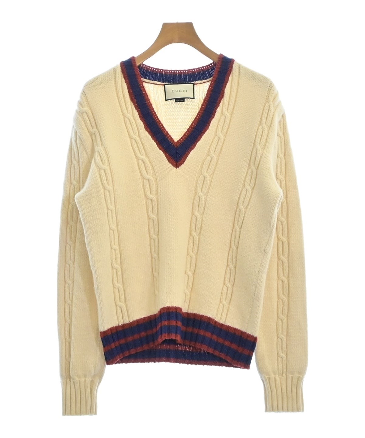 GUCCI（グッチ）ニット・セーター 白 サイズ:L メンズ/2200581706089