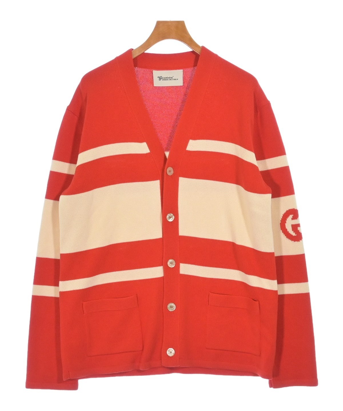 GUCCI（グッチ）カーディガン 赤 サイズ:XL メンズ/2200582388024