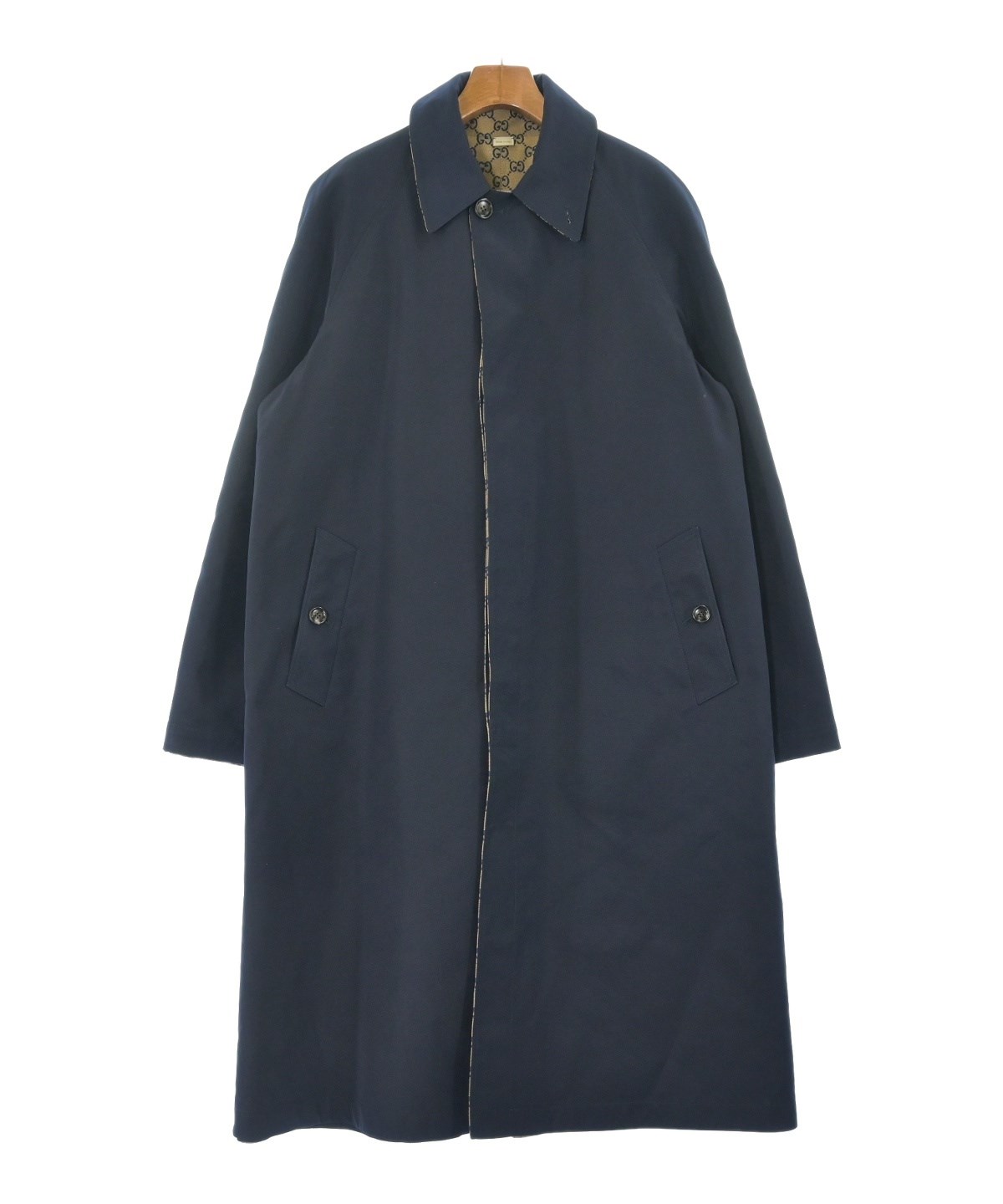 GUCCI(グッチ)ステンカラーコート 紺 サイズ:48(L位) メンズ GUCCI(グッチ)ステンカラーコート 紺 サイズ:48(L位) メンズ