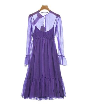 GUCCI グッチ ワンピース 紫 XXS 4103624E0590 Gucci Pearl Button Shirt Dress - All Lace Long Sleeve in