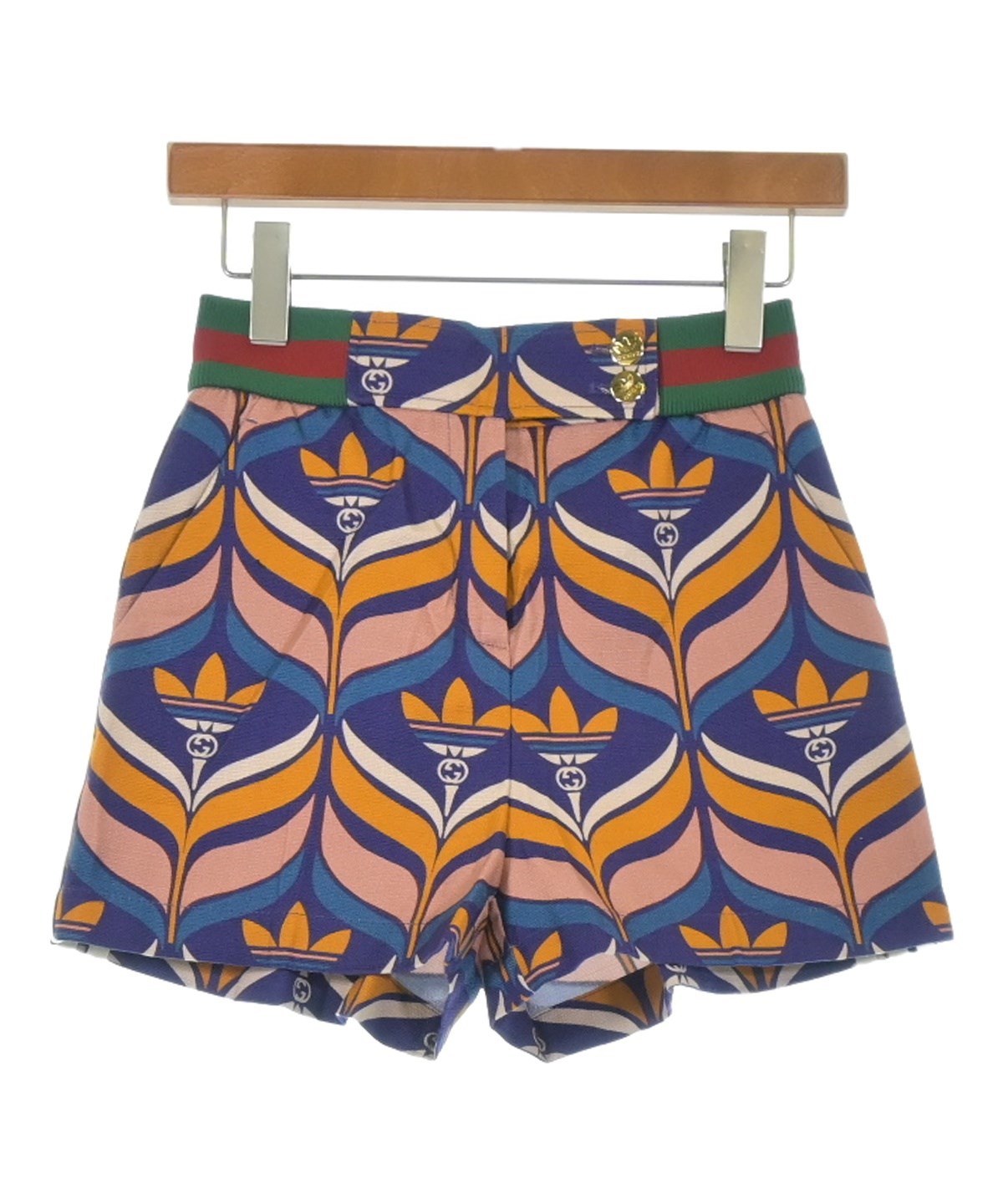 F191 新品未使用 M 38 グッチ ベルト付き ショートパンツ レディース GUCCI（グッチ）ショートパンツ ピンク サイズ:38(S位) レディース