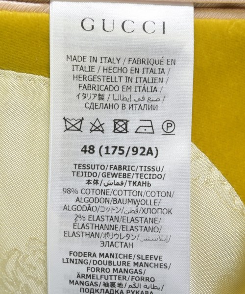 GUCCI（グッチ）テーラードジャケット 黄 サイズ:48(L位) メンズ/2200584129069