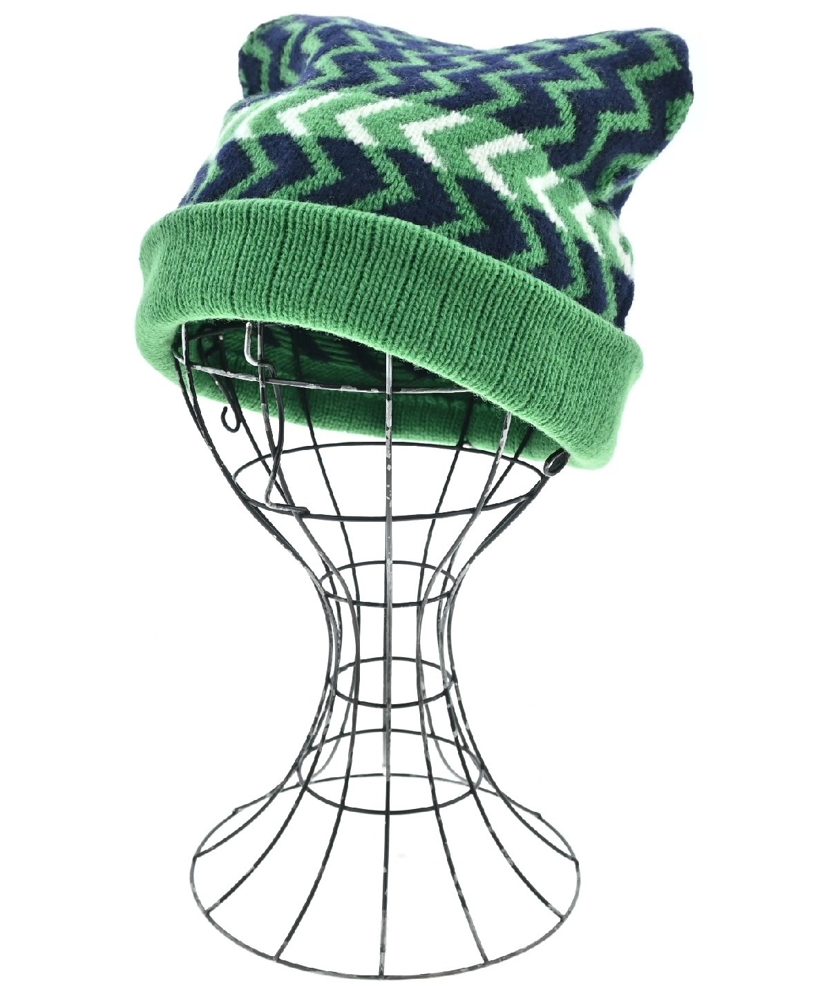 GUCCI（グッチ）ニットキャップ・ビーニー 緑 サイズ:- レディース