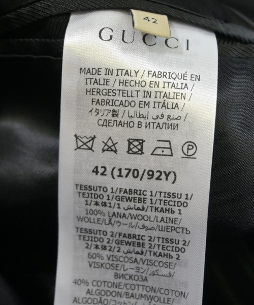 GUCCI（グッチ）ジャケット 黒 サイズ:42(XS位) メンズ/2200549169017