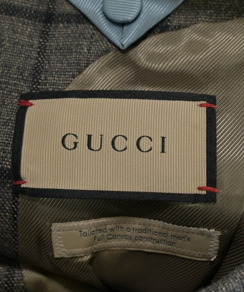 GUCCI（グッチ）ノーカラージャケット 茶 サイズ:38(S位) レディース/2200623526057