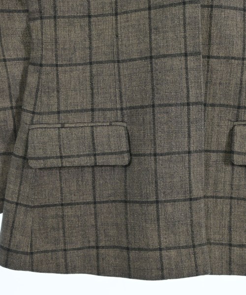 GUCCI（グッチ）ノーカラージャケット 茶 サイズ:38(S位) レディース/2200623526057