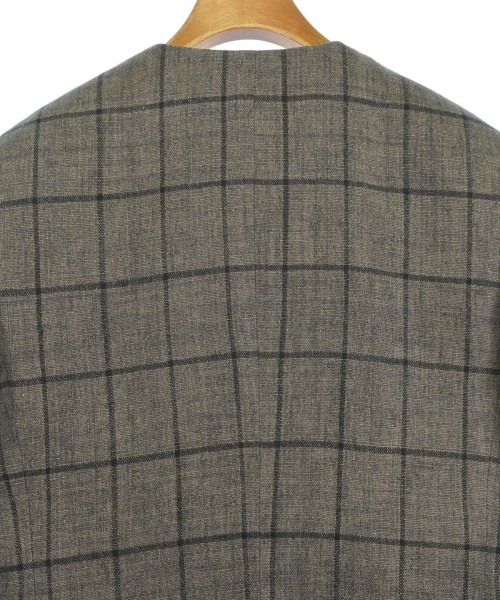 GUCCI（グッチ）ノーカラージャケット 茶 サイズ:38(S位) レディース/2200623526057