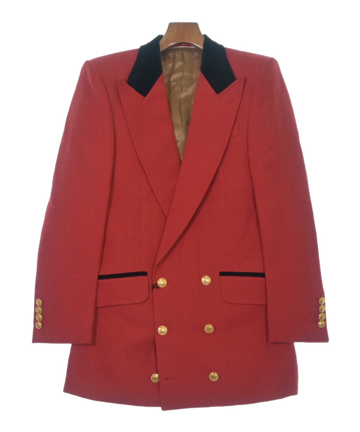 GUCCI 赤色デニムジャケット サイズ38 Reversible GG canvas jacket in rosso ancora | GUCCI® US