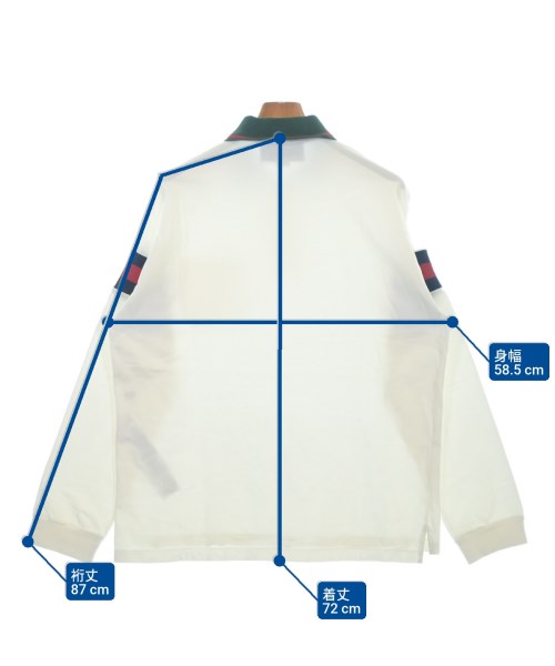 GUCCI（グッチ）ポロシャツ 白 サイズ:L メンズ/2200622230061