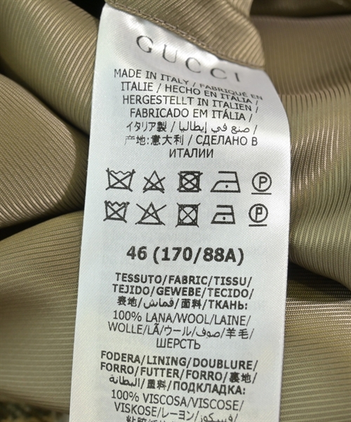 GUCCI（グッチ）ステンカラーコート ベージュ サイズ:46(M位) メンズ/2200627900013