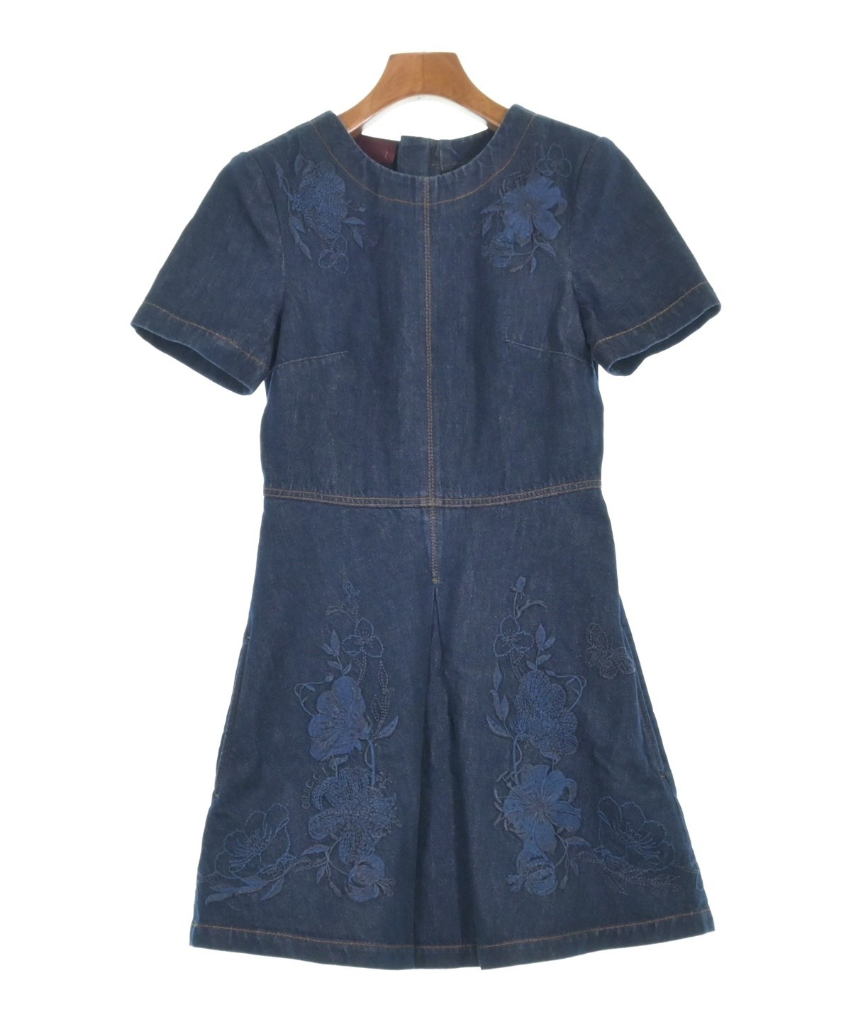 GUCCI（グッチ）ワンピース 紺 サイズ:36(XS位) レディース