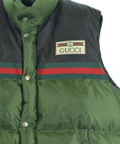 GUCCI（グッチ）ダウンジャケット/ダウンベスト 緑 サイズ:48(L位) メンズ/2200628540010
