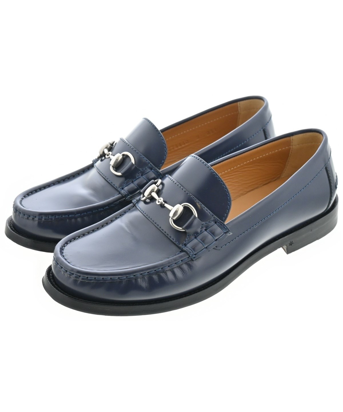 GUCCI（グッチ）ビジネス・ドレスシューズ 紺 サイズ:UK8(26.5cm位