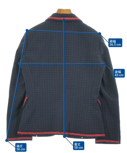 GUCCI（グッチ）テーラードジャケット 紺 サイズ:36(XS位) レディース/2200616300077