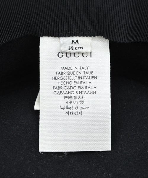 GUCCI（グッチ）ハット 黒 サイズ:58cm レディース/2200616300251