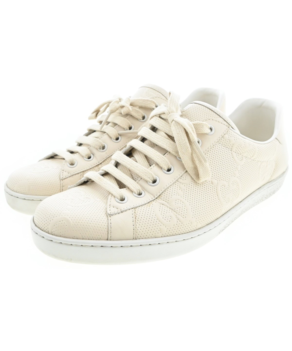 Gucci ホワイト ベージュ スニーカーサイズUK11 Gucci ホワイト ベージュ スニーカーサイズUK11 GUCCI（グッチ
