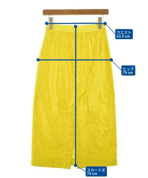 GUCCI（グッチ）ロング・マキシ丈スカート 黄 サイズ:38(S位) レディース/2200611637390