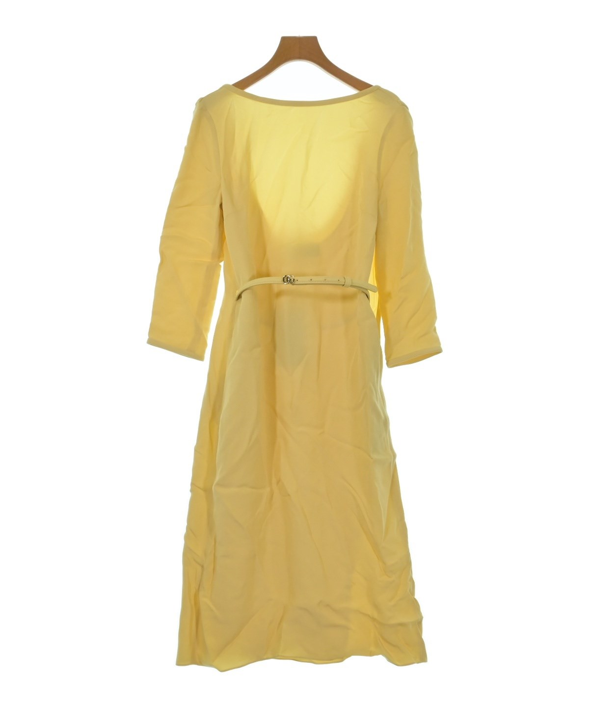 GUCCI（グッチ）ワンピース 黄 サイズ:38(S位) レディース