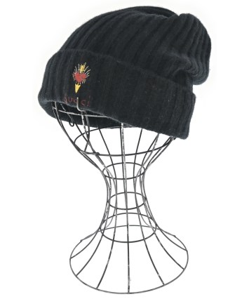 GUCCI（グッチ）ニットキャップ・ビーニー 黒 サイズ:M メンズ