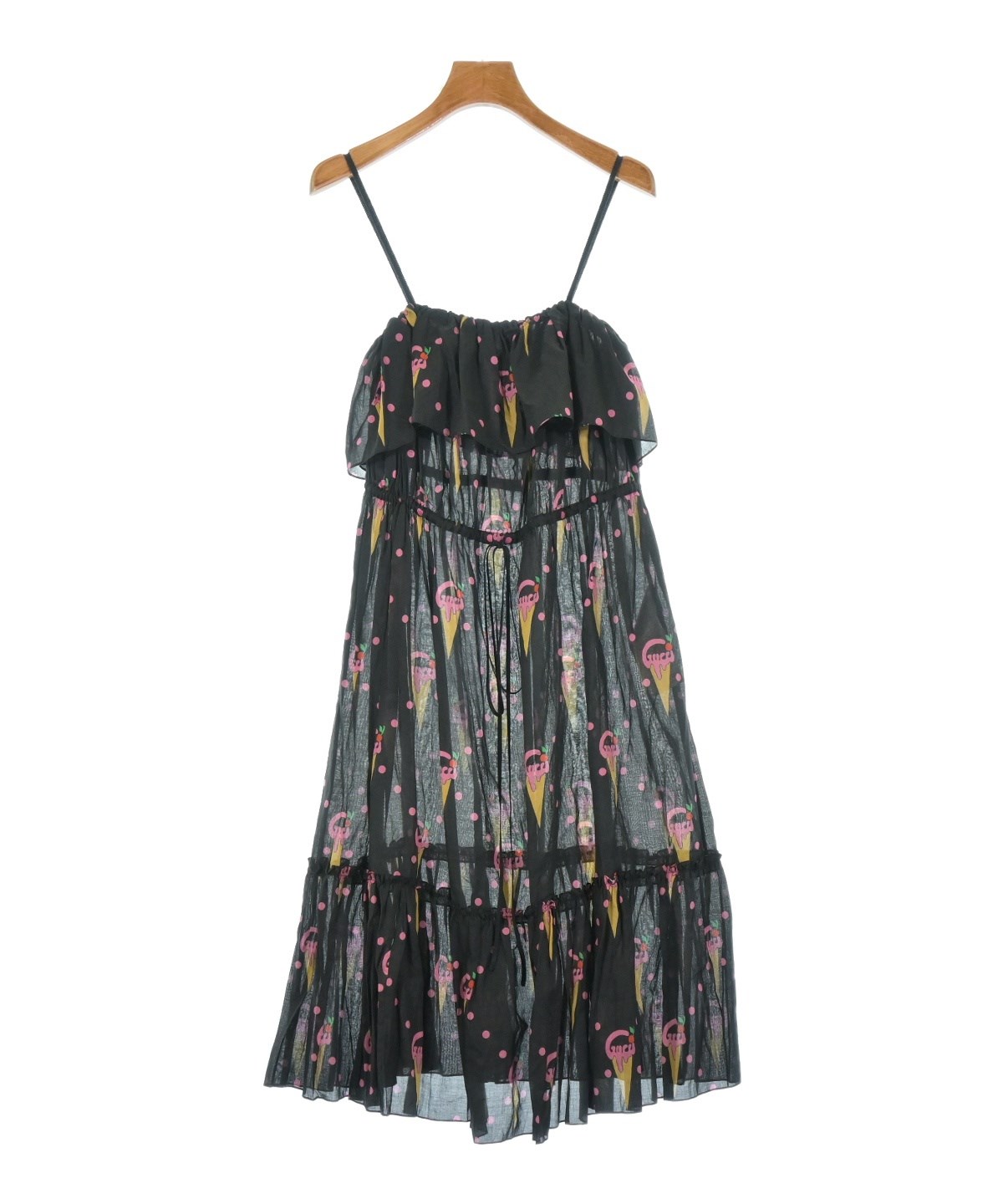 GUCCI ワンピース 黒 S ドレープ 90s 00s ヴィンテージ イタリア GUCCI（グッチ）ワンピース 黒 サイズ:40(M位) レディース