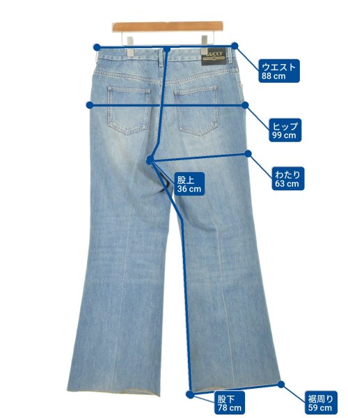 GUCCI（グッチ）デニムパンツ 青 サイズ:34(XL位) メンズ/2200608094038