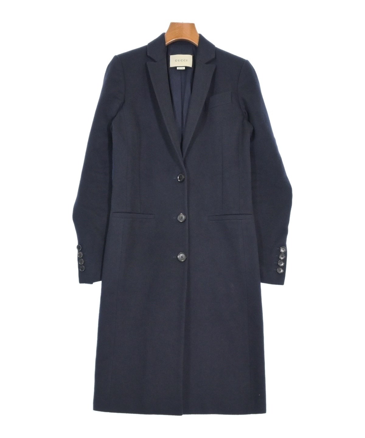 GUCCI(グッチ)チェスターコート 紺 サイズ:36(XS位) レディース GUCCI(グッチ)チェスターコート 紺 サイズ:36(XS位) レディース