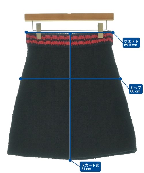 GUCCI（グッチ）ミニスカート 黒 サイズ:40(M位) レディース/2200673173102