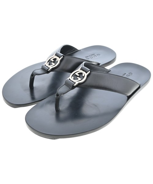 GUCCI(グッチ)サンダル 黒 サイズ:UK6(24.5cm位)/2200674001022