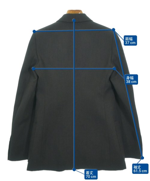 GUCCI（グッチ）テーラードジャケット グレー サイズ:36(XS位) レディース/2200675676014