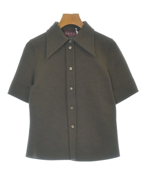 GUCCI(グッチ)ブラウス 茶 サイズ:38(S位)/2200675676045