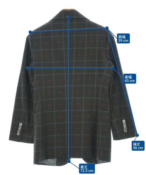 GUCCI（グッチ）テーラードジャケット グレー サイズ:40(M位) レディース/2200675996099