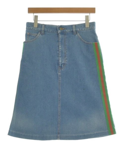 GUCCI(グッチ)ひざ丈スカート 青 サイズ:42(M位)/2200676255096