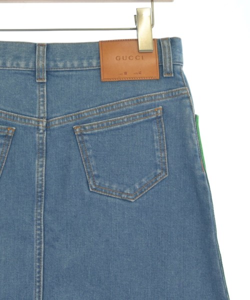 GUCCI（グッチ）ひざ丈スカート 青 サイズ:42(M位) レディース/2200676255096