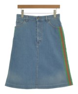 GUCCI（グッチ）ひざ丈スカート 青 サイズ:42(M位) レディース/2200676255096