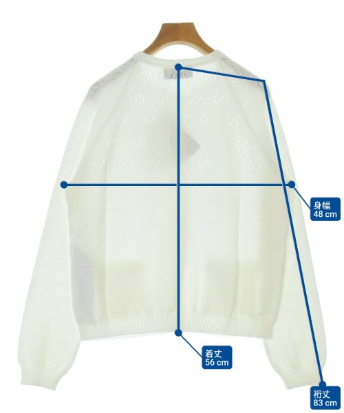 GUCCI（グッチ）カーディガン 白 サイズ:L レディース/2200675587044