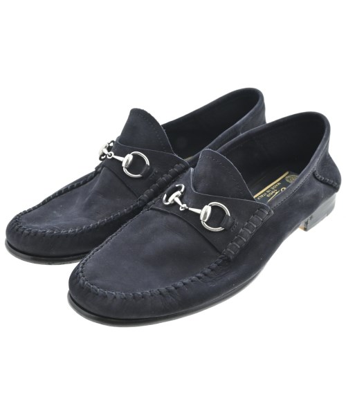 GUCCI(グッチ)ドレスシューズ/ローファー 紺 サイズ:EU37(23.5cm位)/2200675587112