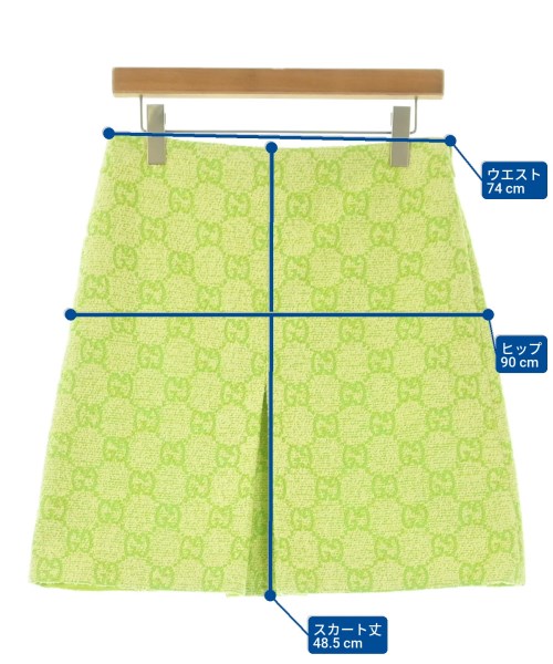 GUCCI（グッチ）ミニスカート 緑 サイズ:38(S位) レディース/2200676839333
