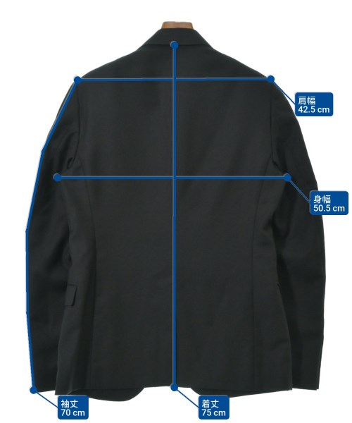 GUCCI（グッチ）テーラードジャケット 黒 サイズ:50(XL位) メンズ/2200670771073