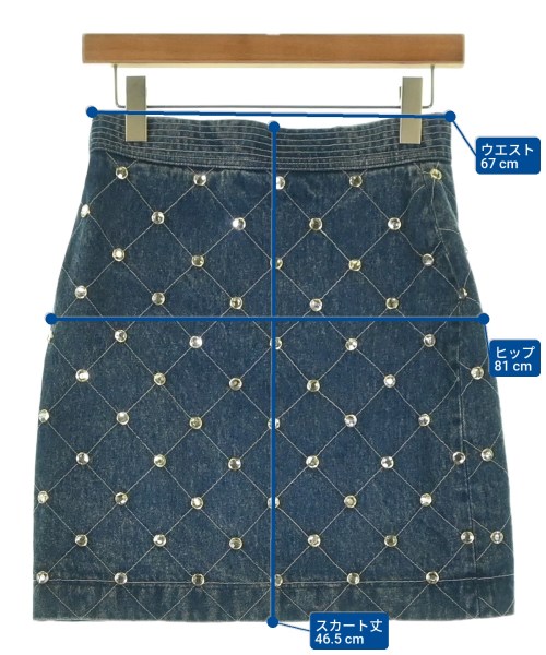 GUCCI（グッチ）ミニスカート 青 サイズ:38(S位) レディース/2200672911545