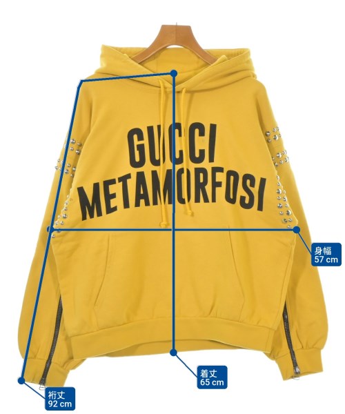 GUCCI（グッチ）パーカー 黄 サイズ:S メンズ/2200677978130
