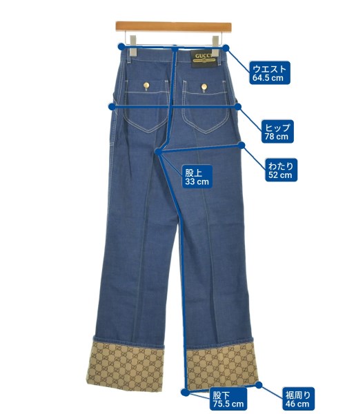 GUCCI（グッチ）デニムパンツ 青 サイズ:22(XXS位) メンズ/2200678786031